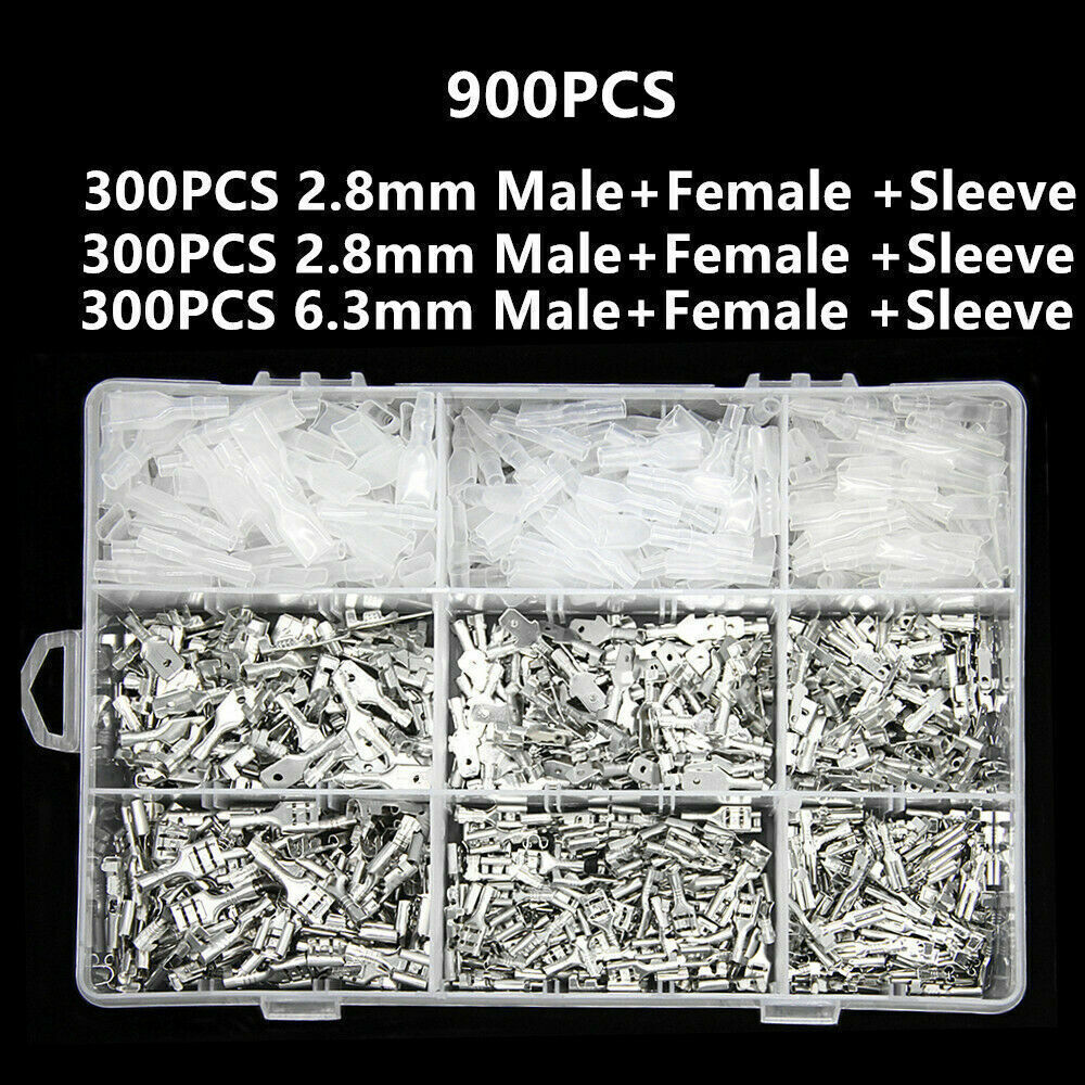 Assortment Terminals Set Electrical Wire Crimp Connector Male Female Spade1800x
