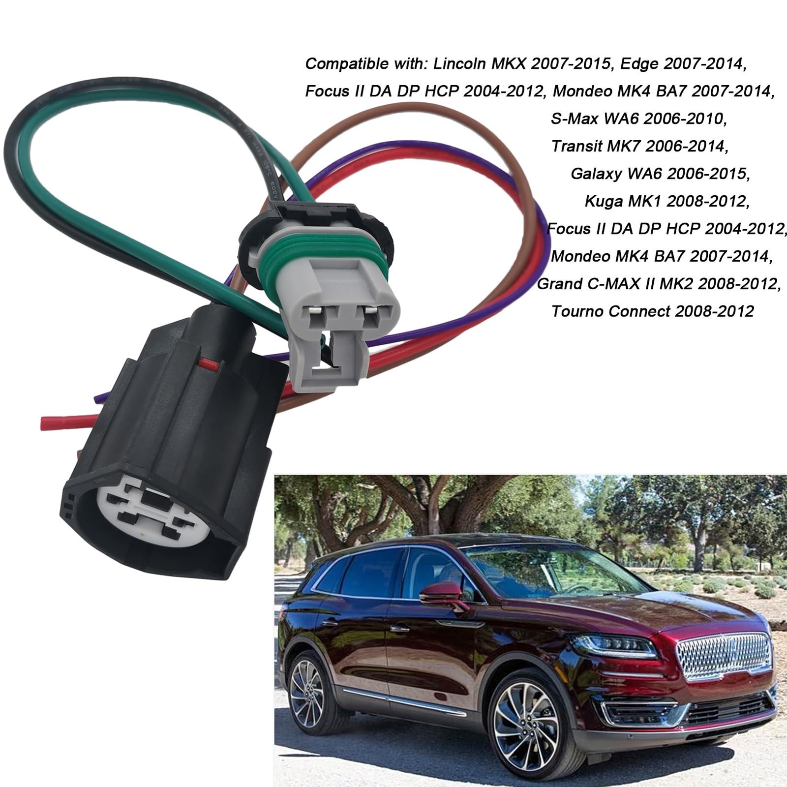 Cooling Fan Control Relay Module Connector Plug Wire Harness for Ford Crown V…