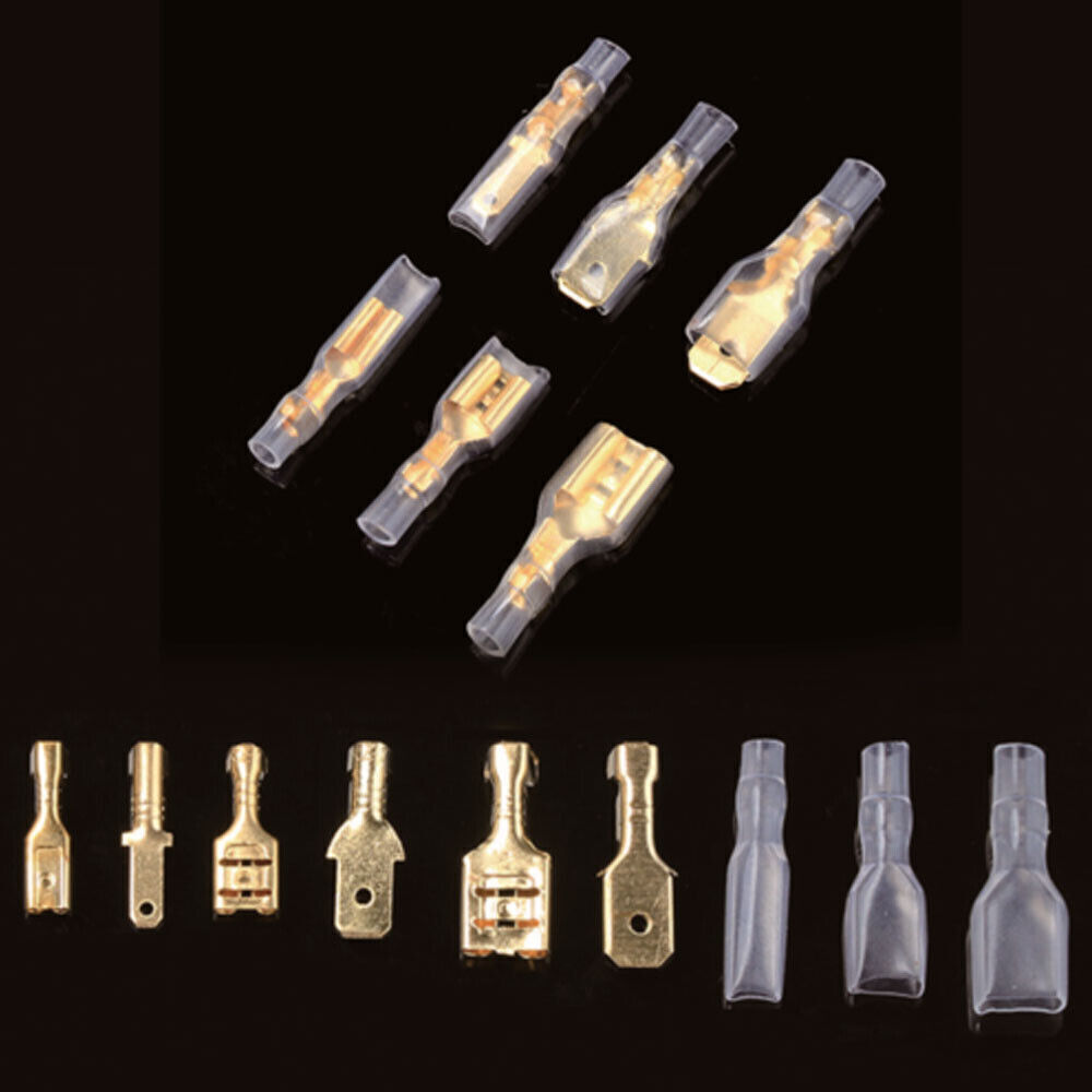 900Pcs Assorted Spade Crimp Terminals Kit Electrical Wire Connectors Male Female