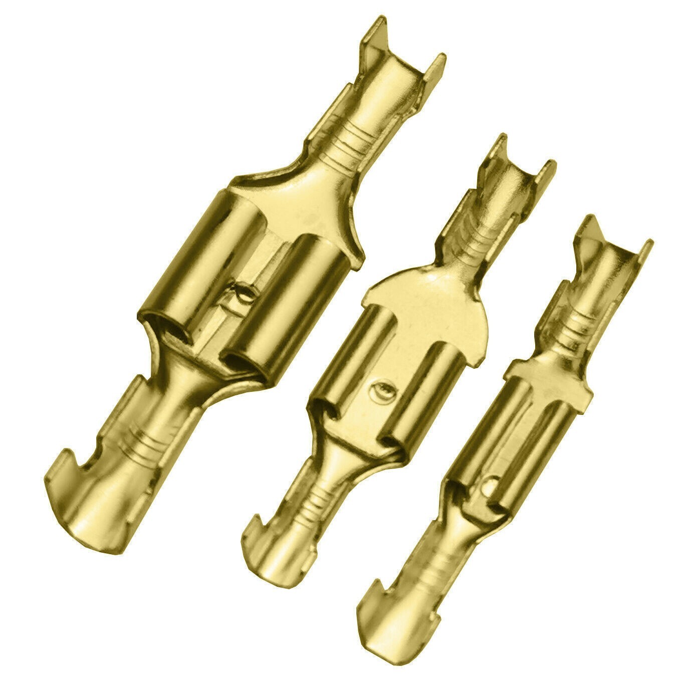 2.8/4.8/6.3mm Spade Terminals Male Female Brass Crimp Electrical Wire Connectors