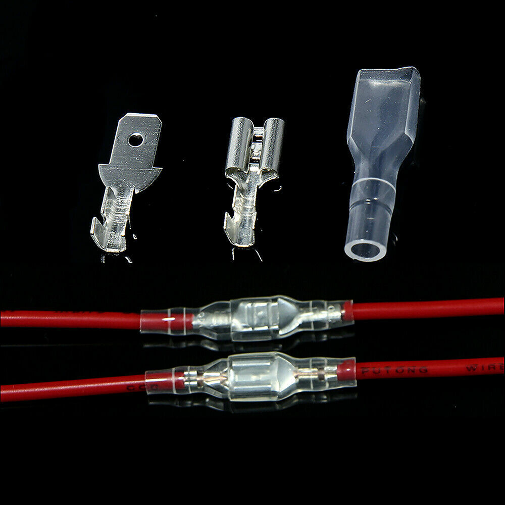 450PCS Female Male Spade Connectors Wire Crimp Terminals Set 2.8mm/4.8mm/6.3mm