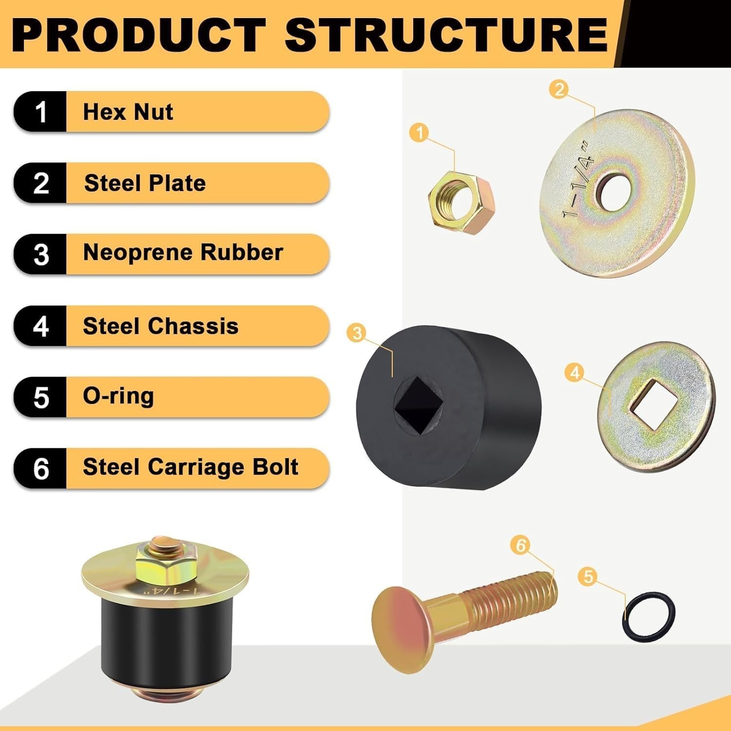 27Pcs Expandable Freeze Rubber Plugs Assortment Kit, 13 Sizes Automotive Frost E