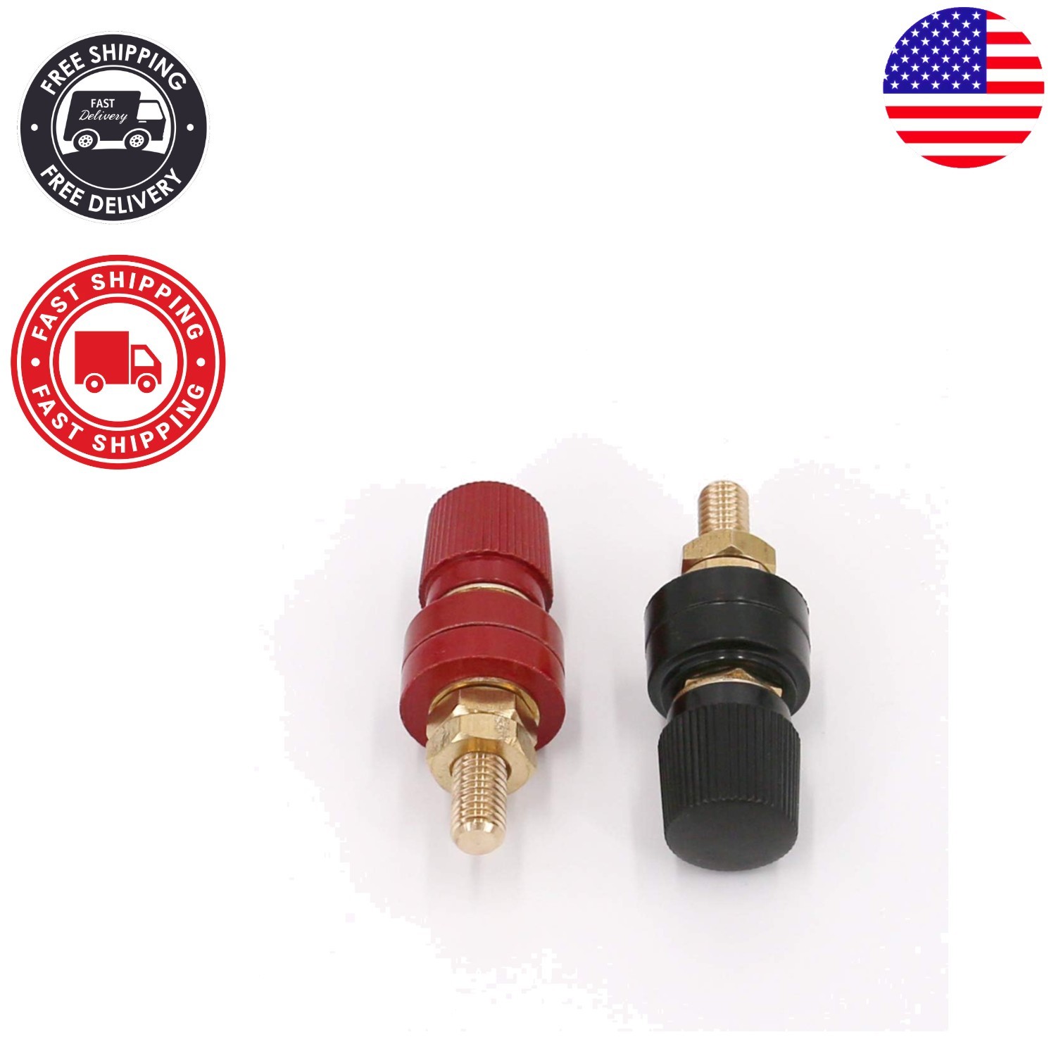 Versatile 5/16” M8 Battery Post connectors for Generators, RVs & More – 2 Pack