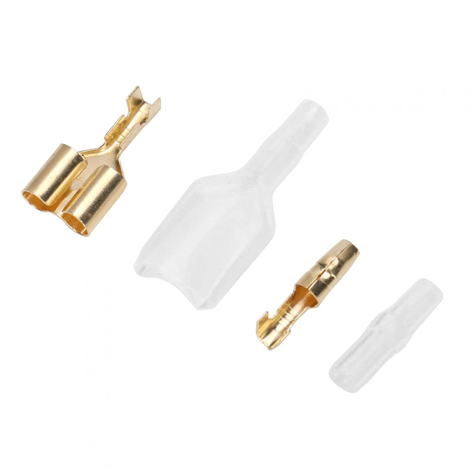 20 Set 1 to 2 Bullet Crimp Terminal, Female/Male Bullet Terminal Connectors Elec