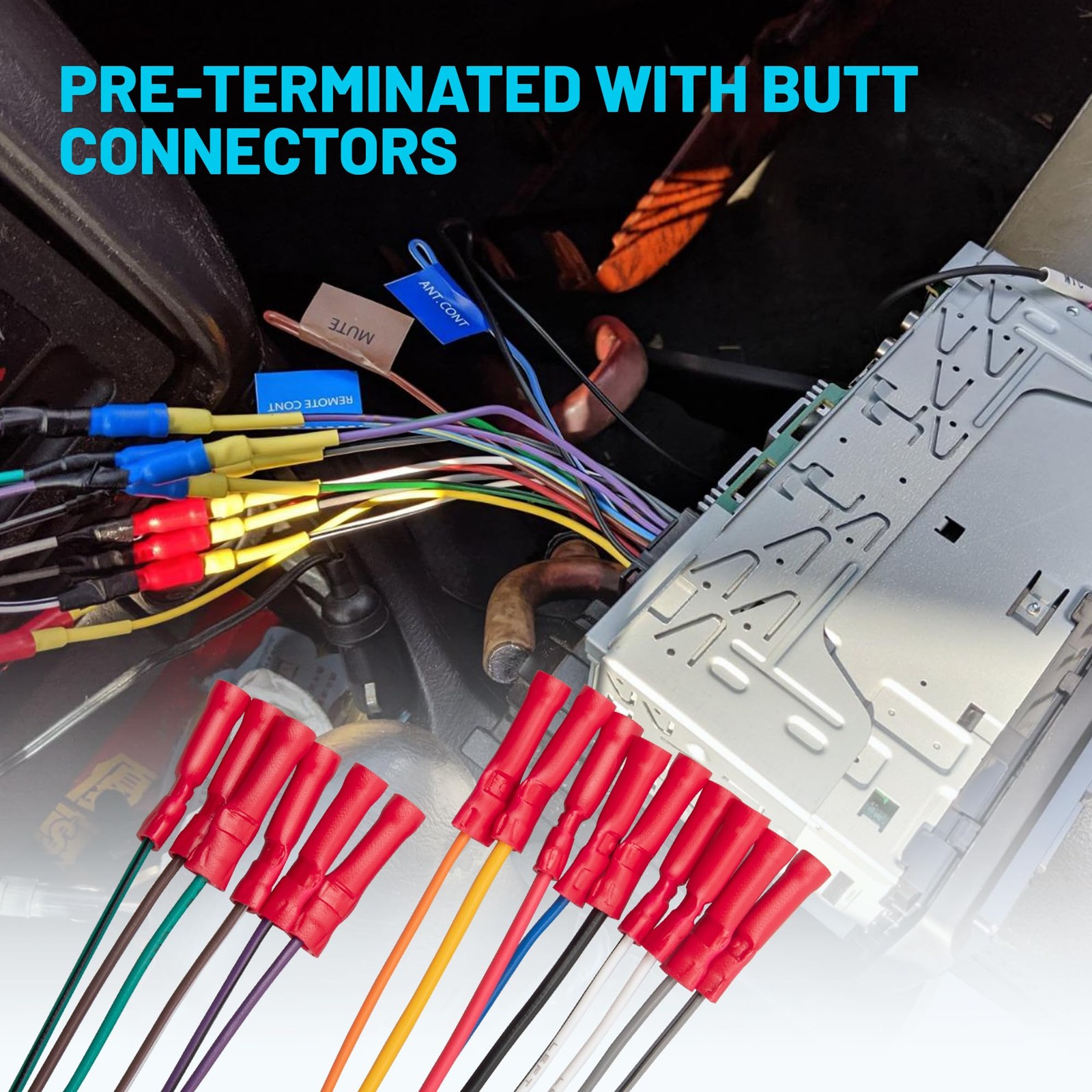NuIth Car Radio Wiring Harness W/Butt Compatible with 92-17 Toyota RAV4…