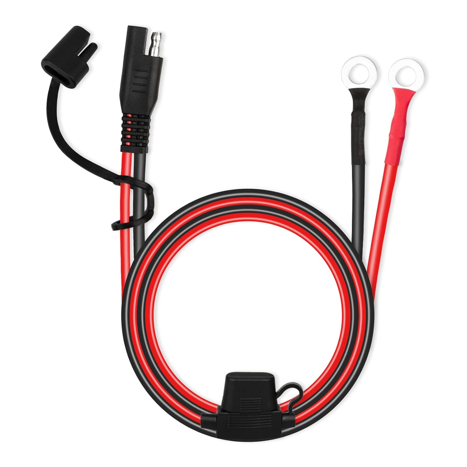 SAE Extension Cable, 2FT 10AWG SAE Battery Connector, Ring Terminal Harness A…