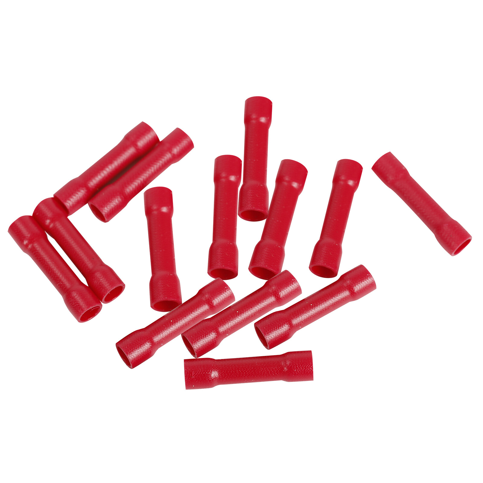 1000Pcs 22-18 Gauge AWG Ga Wire Butt Connectors Vinyl Car Radio Terminals Red