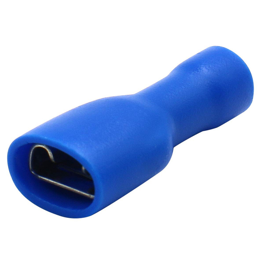 100pcs Female Fully Insulated 6.3mm Spade Terminal Crimp 16-14AWG Wire Connector