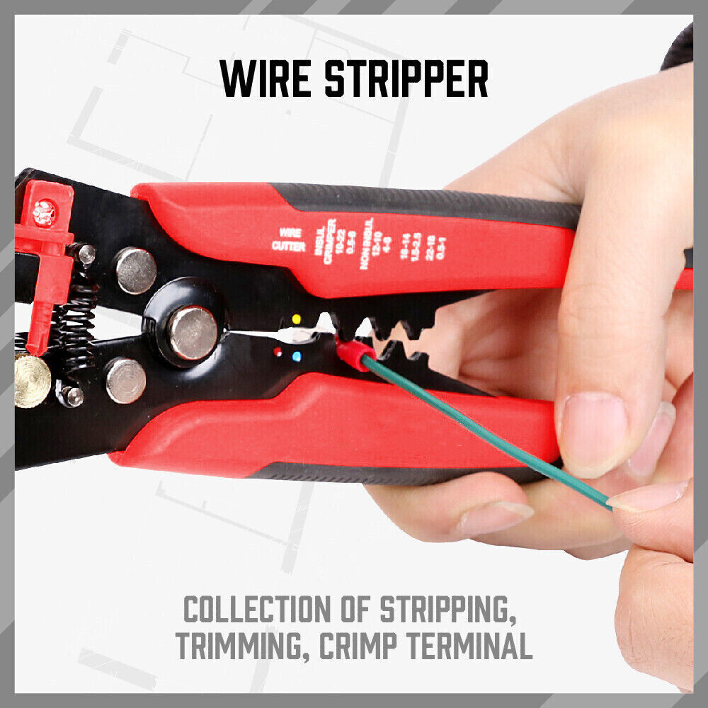 500PCS Insulated Straight Butt Electrical Wiring Crimp Terminal Connector/Pliers
