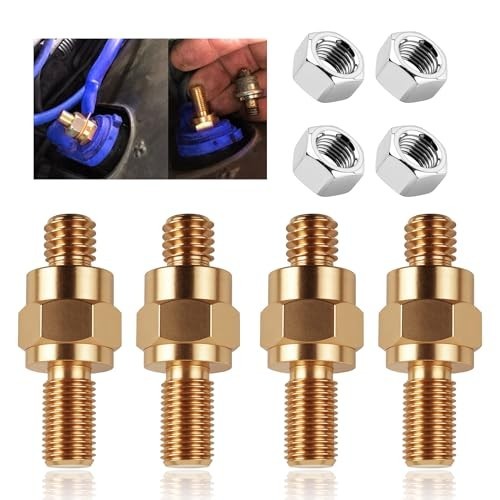 Brass Battery Terminal Bolts Extension 3/8 Fine Coarse for Car Power Connection