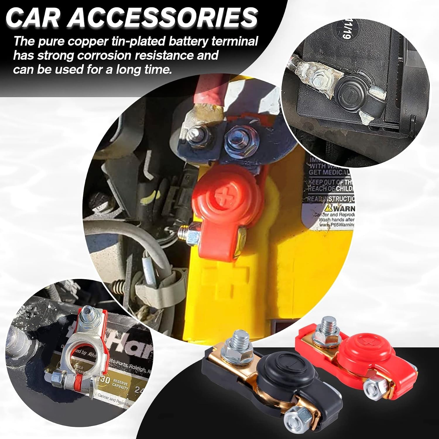 Car Battery Terminal Connector Kit Compatible with Cars Vans Trucks RVs 18mm …