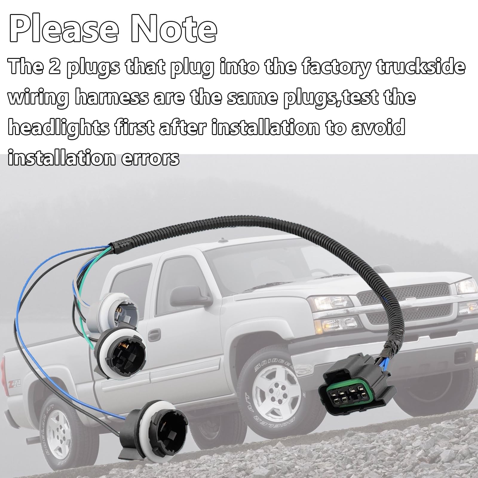 Rear Right Tail Light Wiring Harness Compatible with GMC Sierra 1500 2500 350…