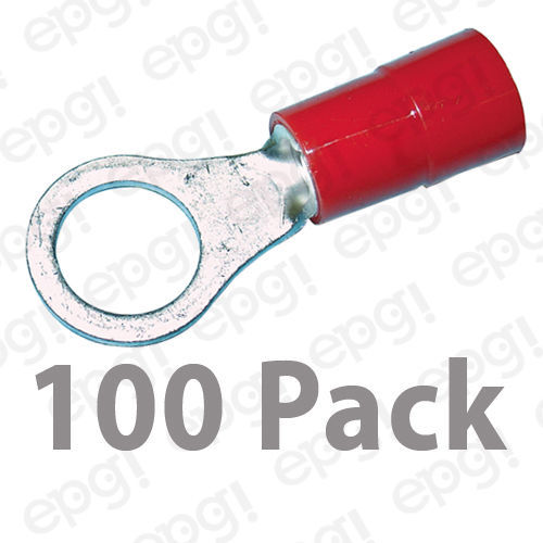RING TERMINAL VINYL 3/8″ RED 8 GAUGE #109A-100PK