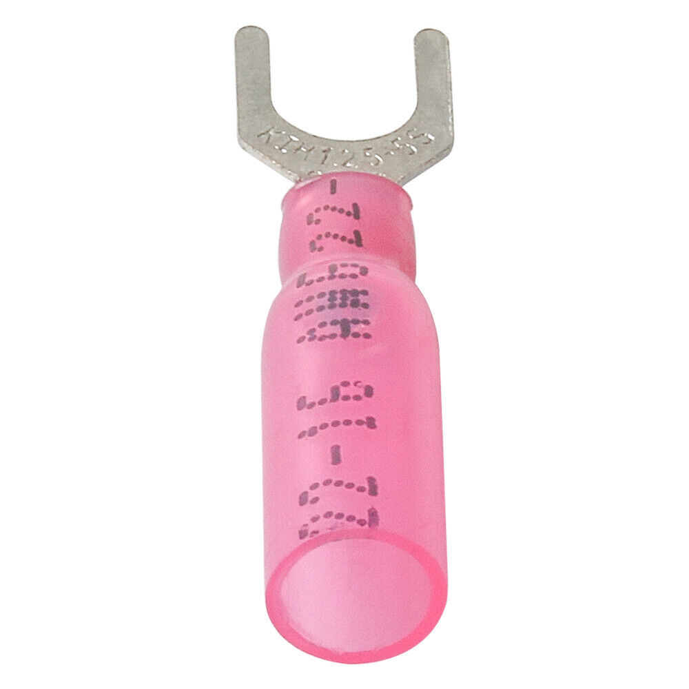 50-100pcs Insulated Electrical Heat Shrink Fork Spade Crimp Terminal Connector