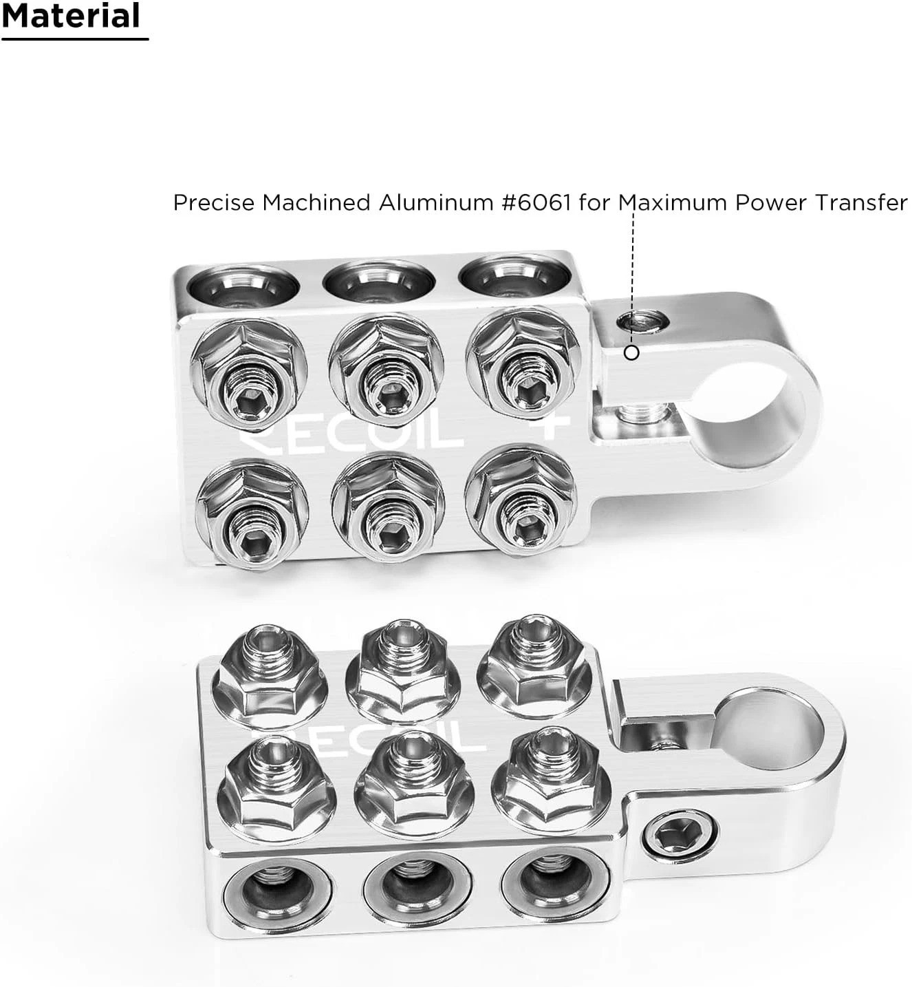 12-Way Positive & Negative Battery Terminals for SAE/DIN/EN Top Posts Pair SI…