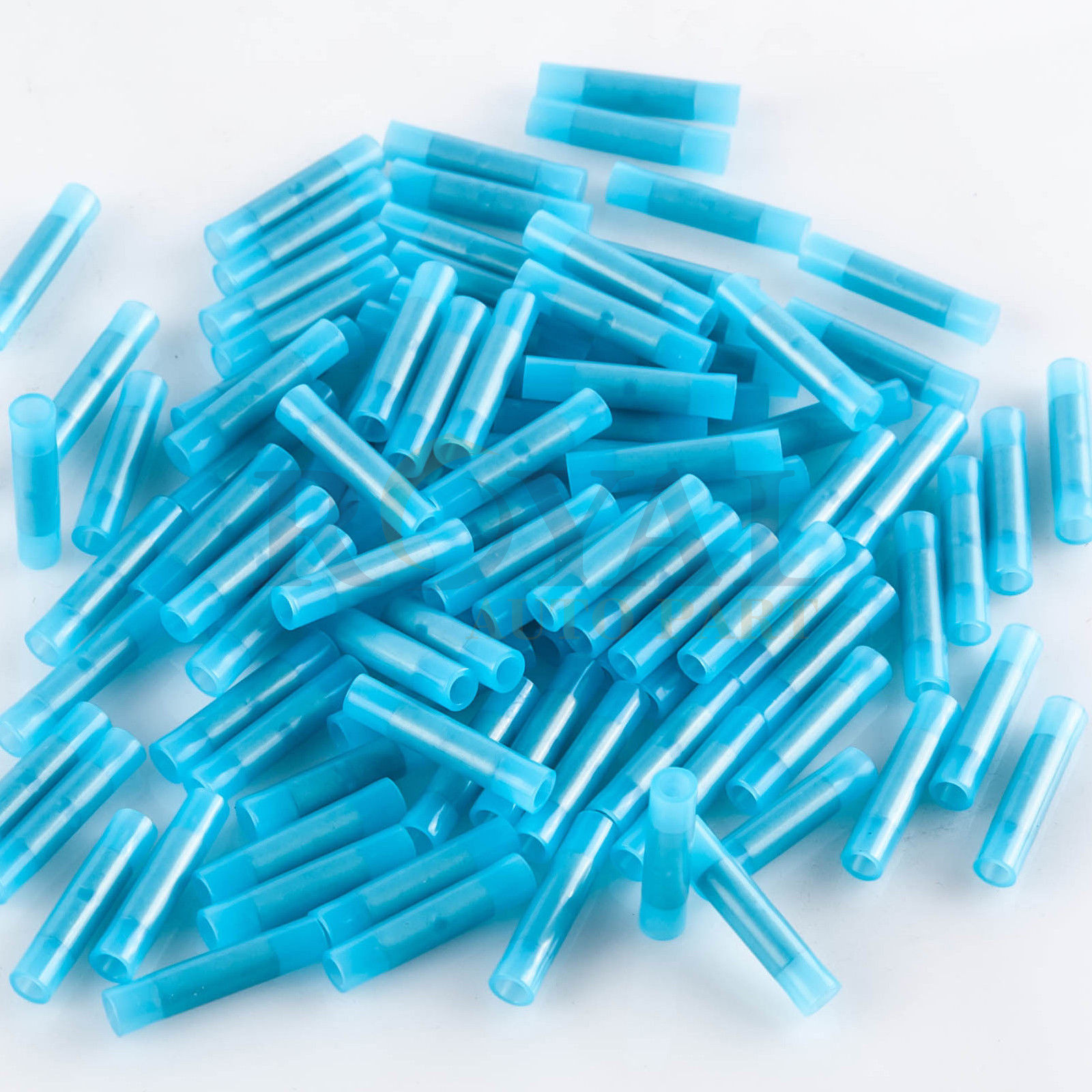 100PCS NYLON BUTT CONNECTOR 16-14 GAU BLUE SEE THRU SEEMLESS