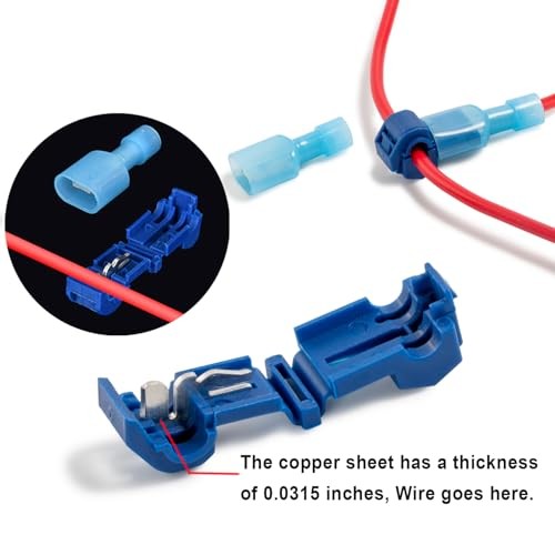 108 Pcs T-Tap Wire Connectors Kit, Quick Splice Self-Stripping Electrical Wire