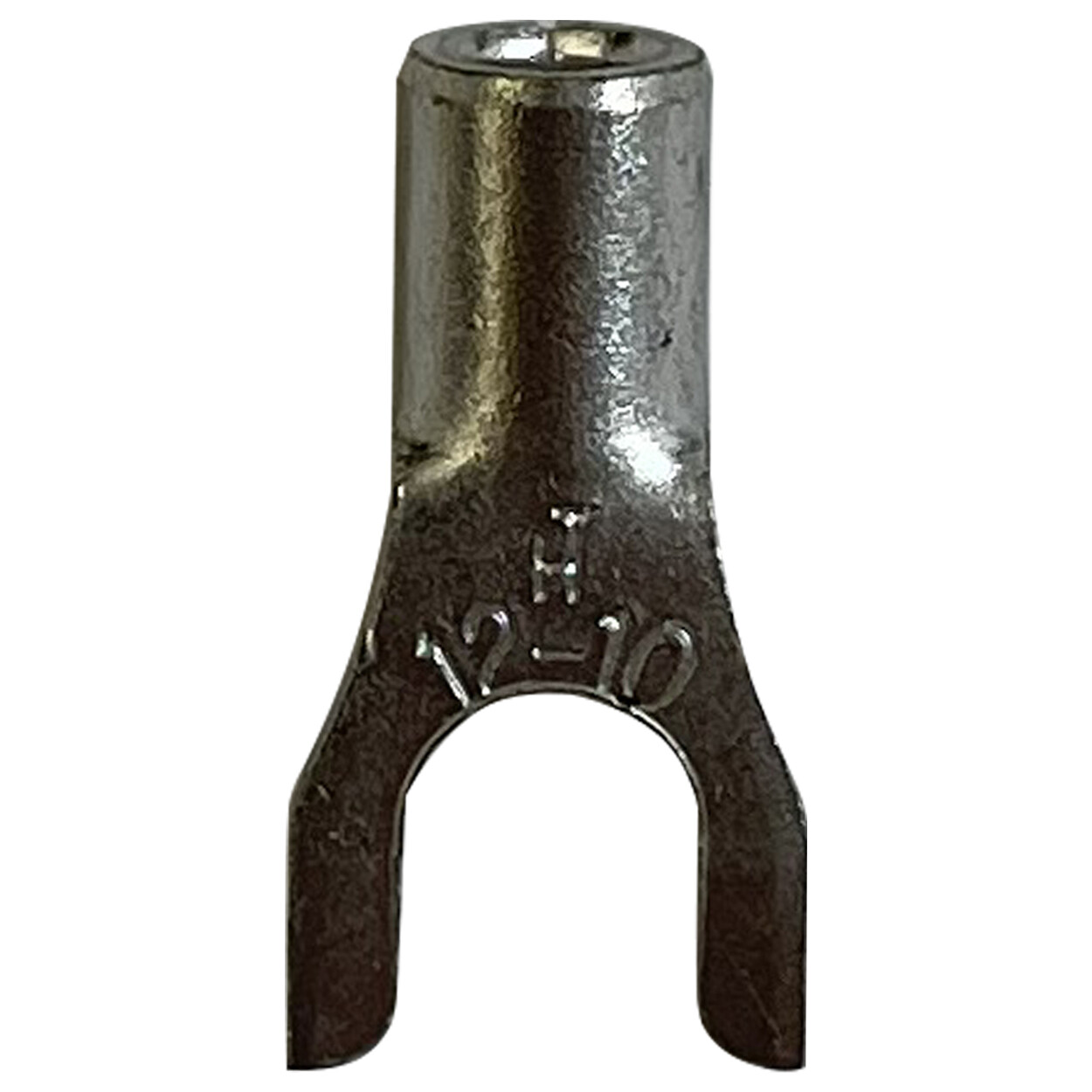(100) Non-Insulated 12-10 AWG Spade Terminal #10 Fork Uninsulated Wire Connector