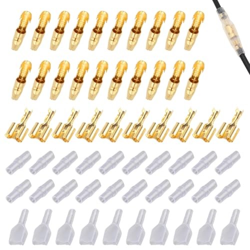 10 Sets Bullet Connectors 2 to 1 Wire Splitter Double Spade Electrical