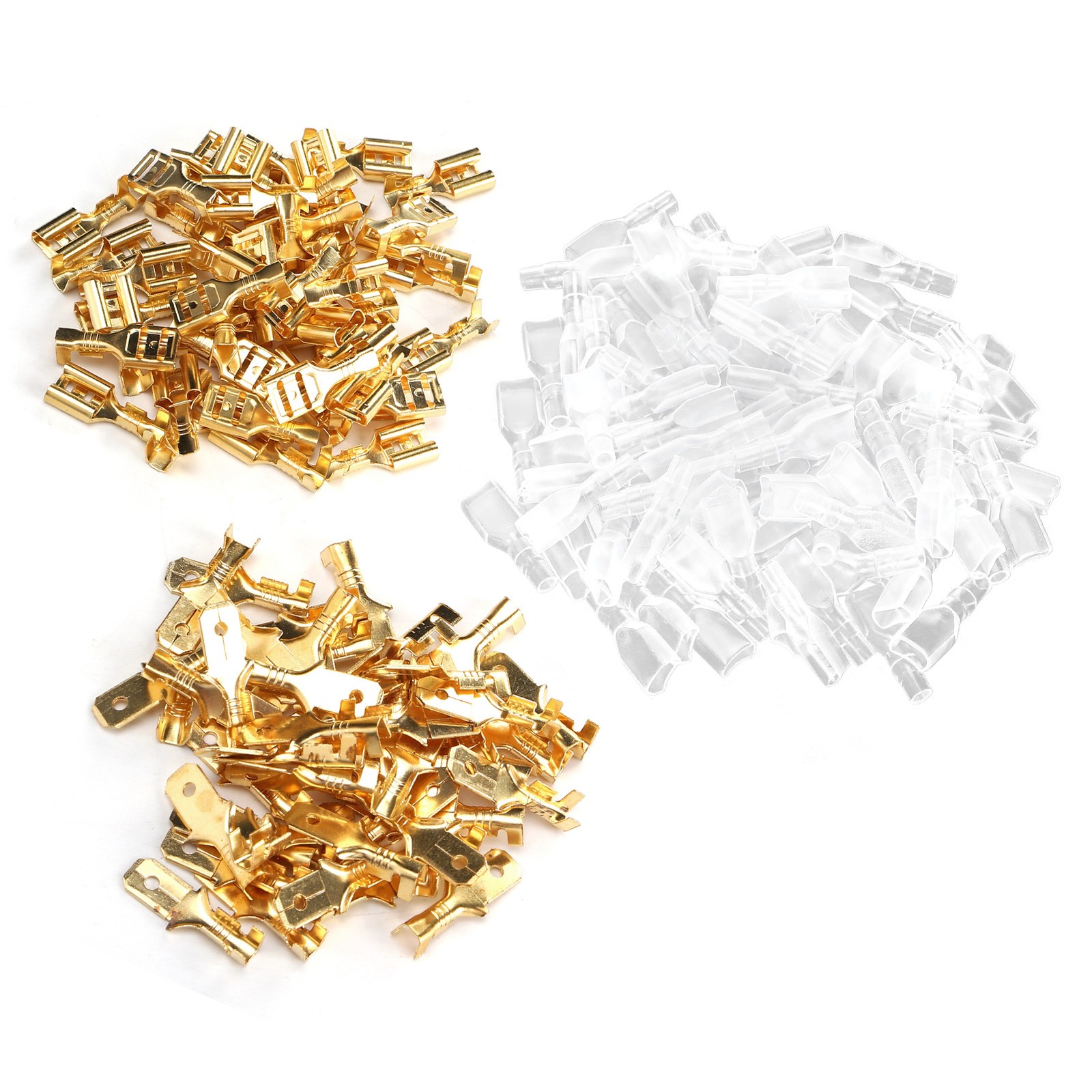 50 Pairs Crimp Terminal Electric Brass Insulating Wire Cable Connector New