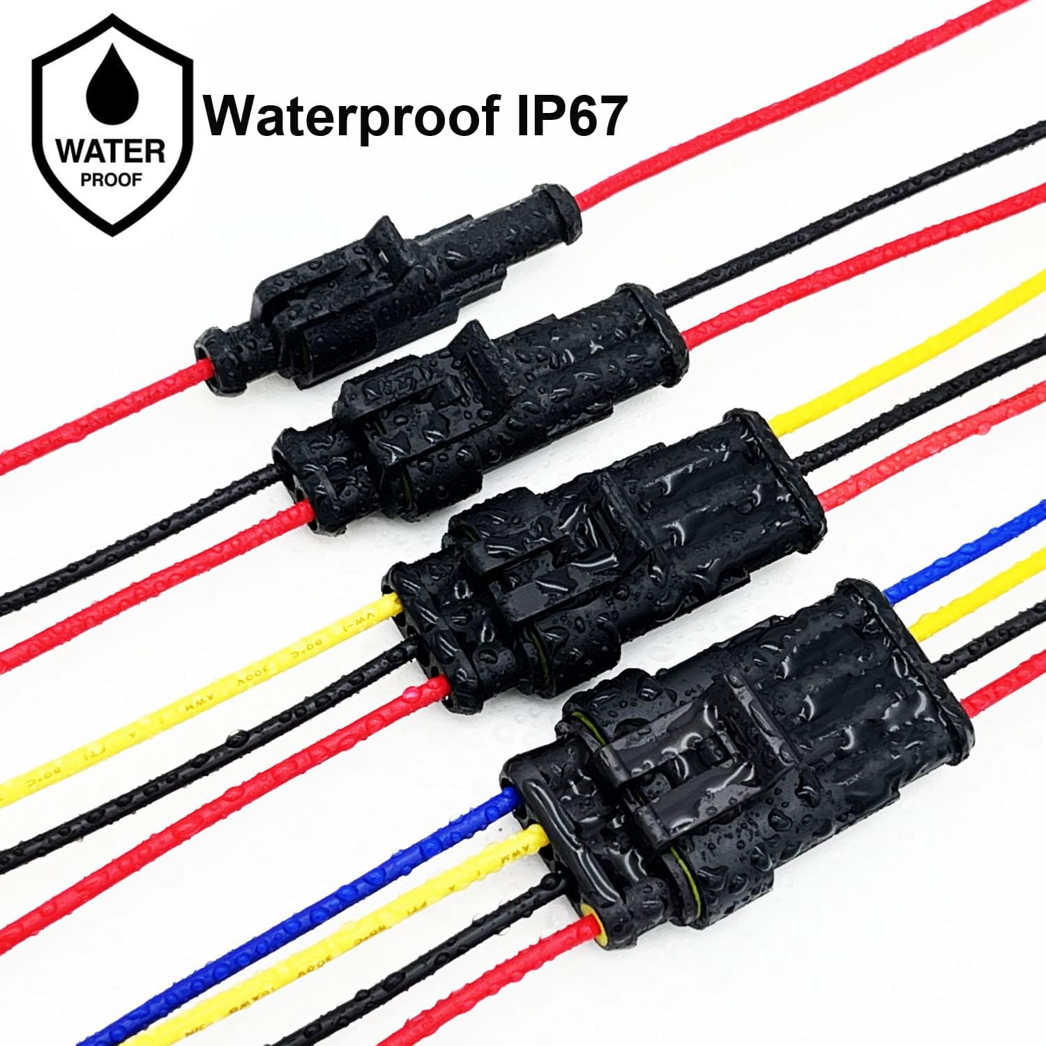 20 AWG Waterproof Wire Connectors Automotive Electrical Connectors Quick Disconn