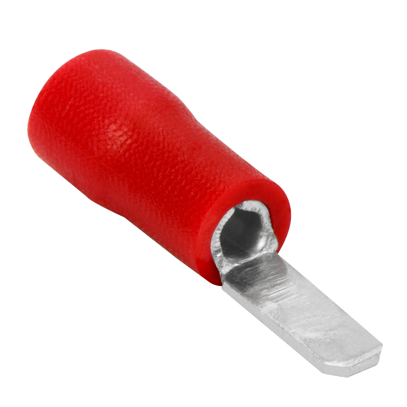 25 Vinyl Quick Disconnect Terminal Crimp Connector Male Red 22-18 AWG GA 0.110″