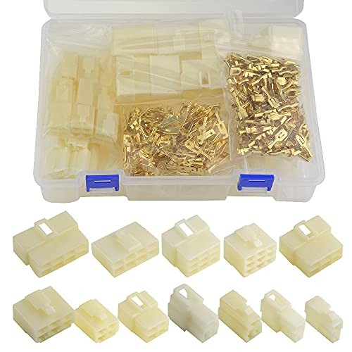 400 PCS 6.3mm Automotive Electrical Wire Connectors Male Female Socket Plugs