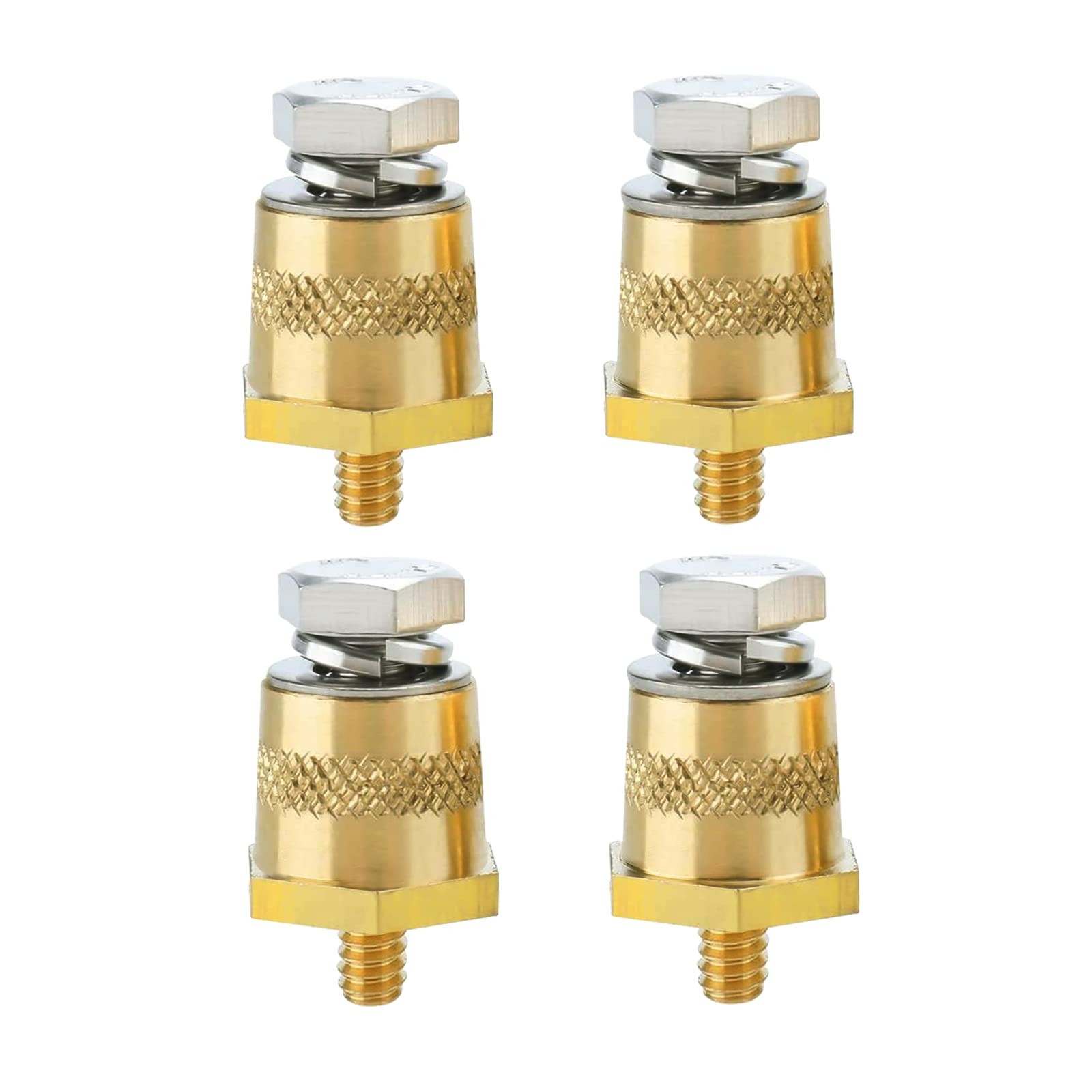 4 PCS M6 Thread Male Brass Battery Charging Post Terminal Adapter Extension