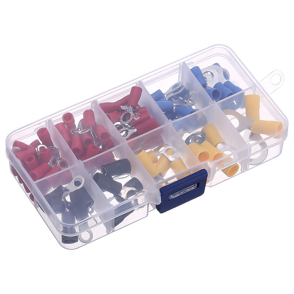 102PCS Connectors Insulated Electrical Wire Splice Terminal Crimp/Ring Terminals