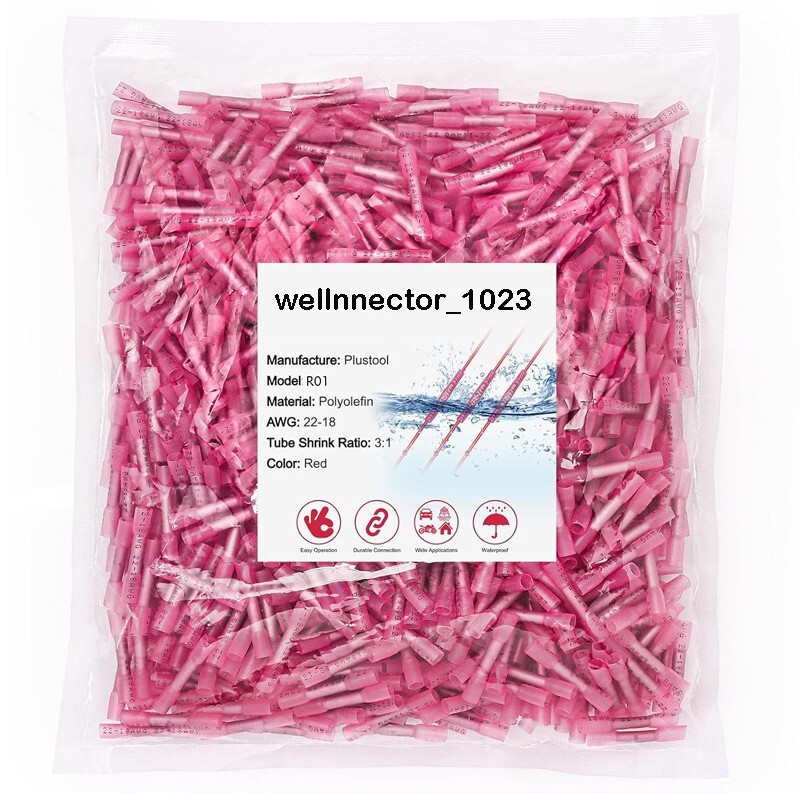 500/100x Waterproof Heat Shrink Butt Wire Splice Crimp Connectors Terminals Kit