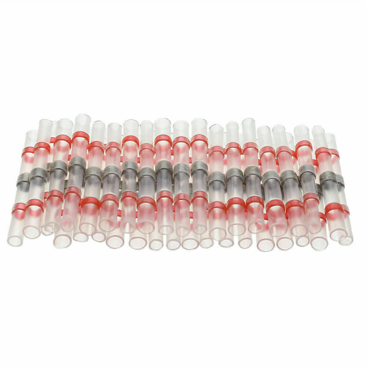 100 Solder Seal Sleeve Heat Shrink Butt Wire Connectors Terminals Waterproof Kit