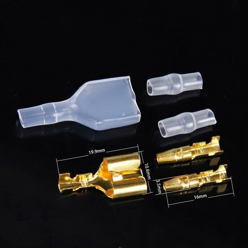 10/50 Sets Male Female Wire Crimp Connectors 4.0mm Bullet Terminal Kit Set US