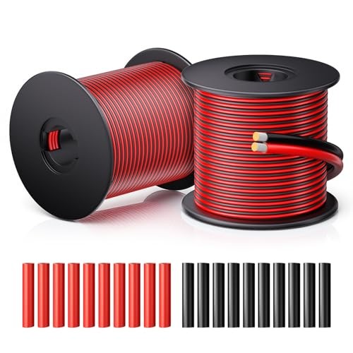 20 Gauge Electrical Wire with Heat Shrink Tubing, 20 Awg Red 10M/32.8FT 20AWG
