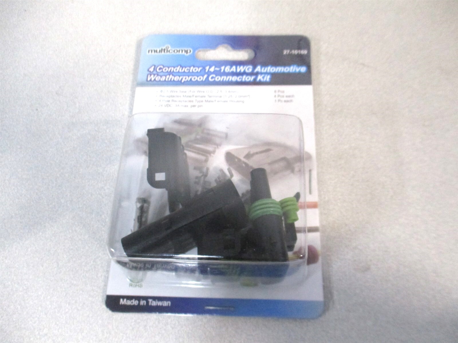Multicomp (27-10169) 4 Conductor 14-16AWG Automotive Weatherproof Connector Kit