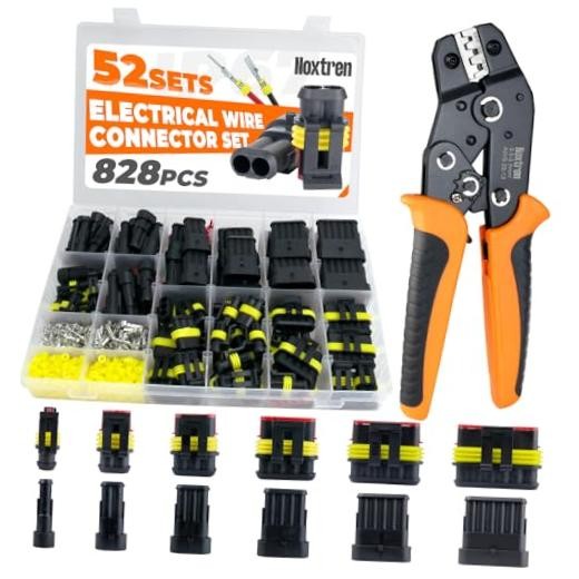 828Pcs 52 Sets Waterproof Automotive Electrical Wire Connectors with
