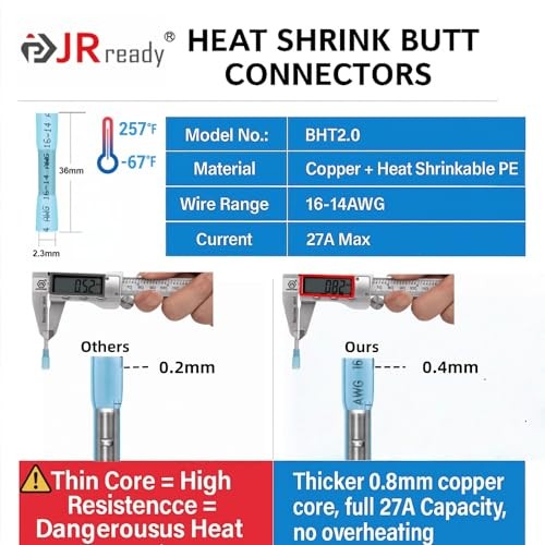 2 Pin Deutsch Connector Kit – 2 Wire DT Pigtail Black – 6 Sets 6Set 2Pin 14AWG