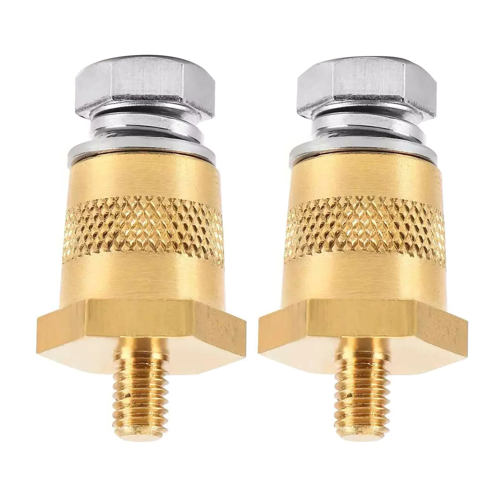 2x Car Battery Pole Adapter Terminal Connector Fittings M6 Thread Post Adapter