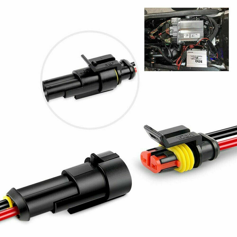240PCS 1/2/3/4/5/6PIN WAY WATERPROOF CAR AUTO ELECTRICAL WIRE CONNECTOR PLUG KIT