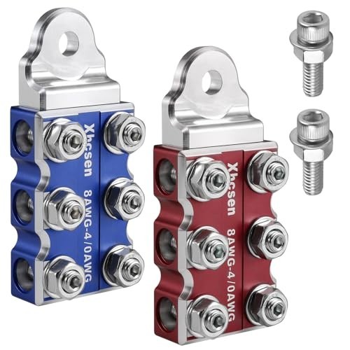 Heavy Duty Battery Terminal Connectors Positive Negative Set 8AWG-4/0 AWG