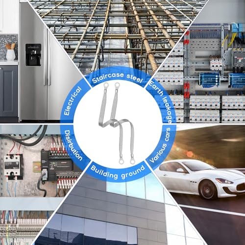 12 Pcs Automotive Ground Straps, 10/15/20 Inch Silver Universal Engine