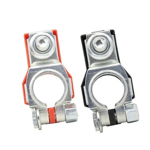 2 Car Battery Terminal Connector Top Post Positive Negative Heavy Duty Universal