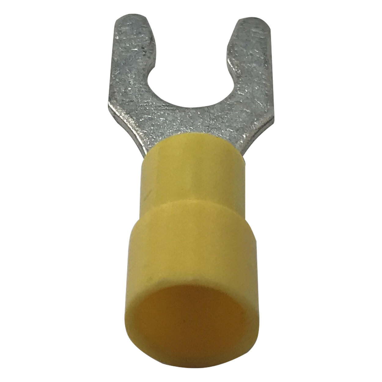 (100) Vinyl Insulated Spring Spade Terminal 12-10 AWG #8 Stud Wire Connector