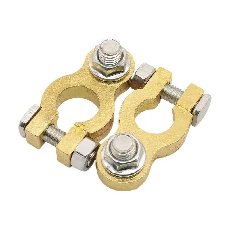 Universal Brass Battery Terminal Connectors, Top Post Clamp Set