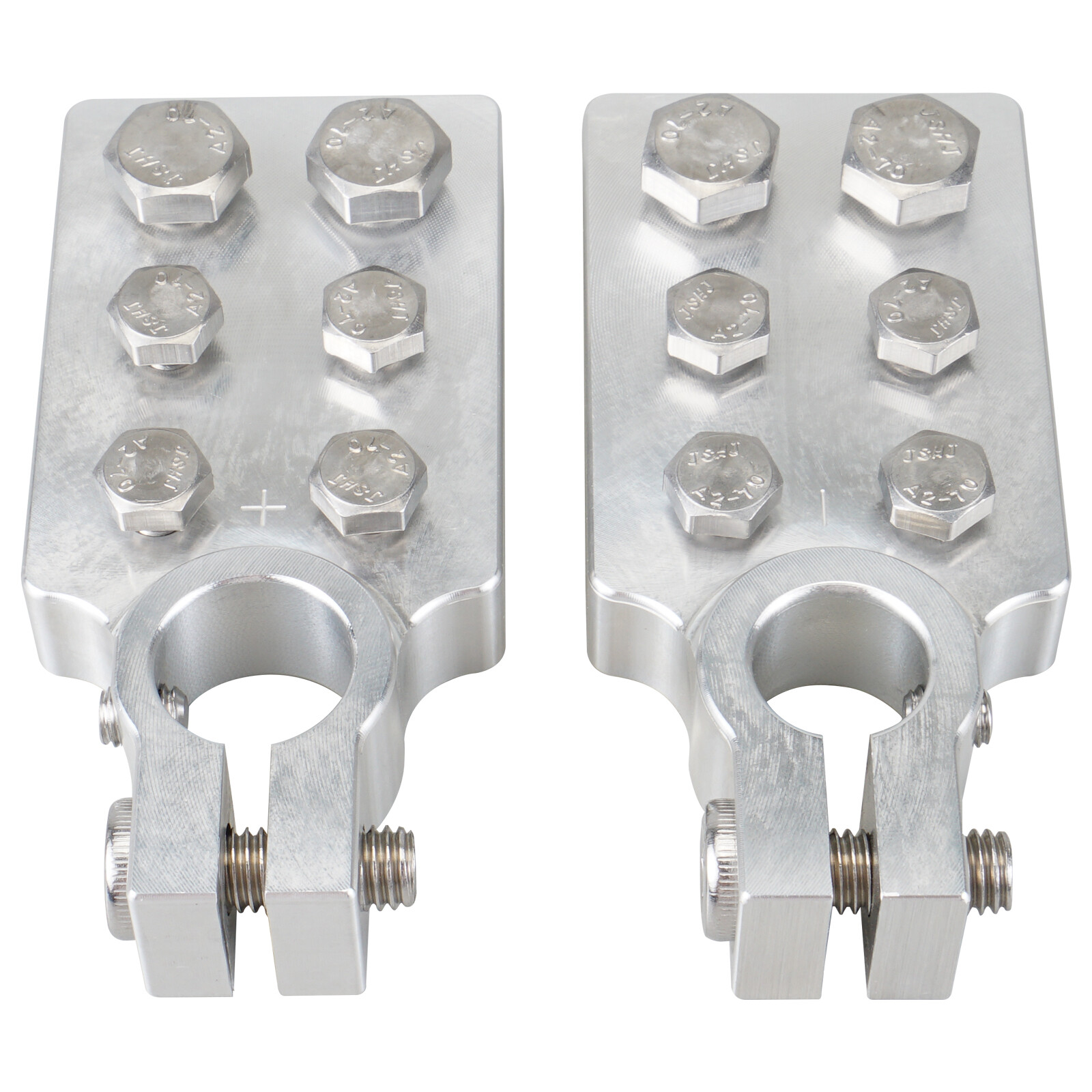 Pair of 6 Spot Car Audio For SAE Top Post Flat Lug Style Battery Terminal
