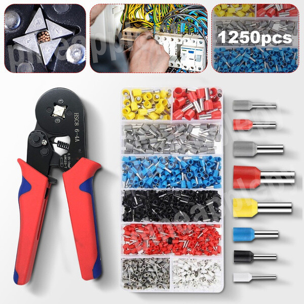 1400PCS Insulated Copper Ferrule Pin Cord End Wire Terminals Crimp Connector Kit