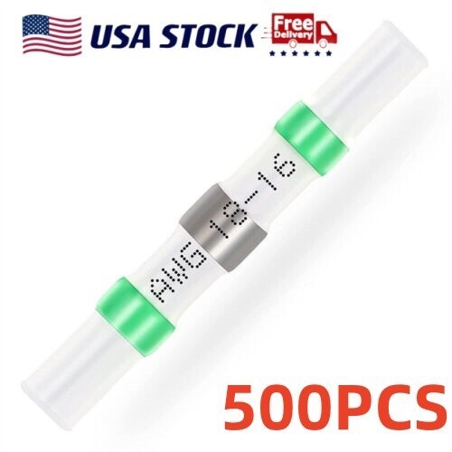 500Pcs 18-16 AWG Solder Seal Sleeve Heat Shrink Wire Connectors Waterproof US