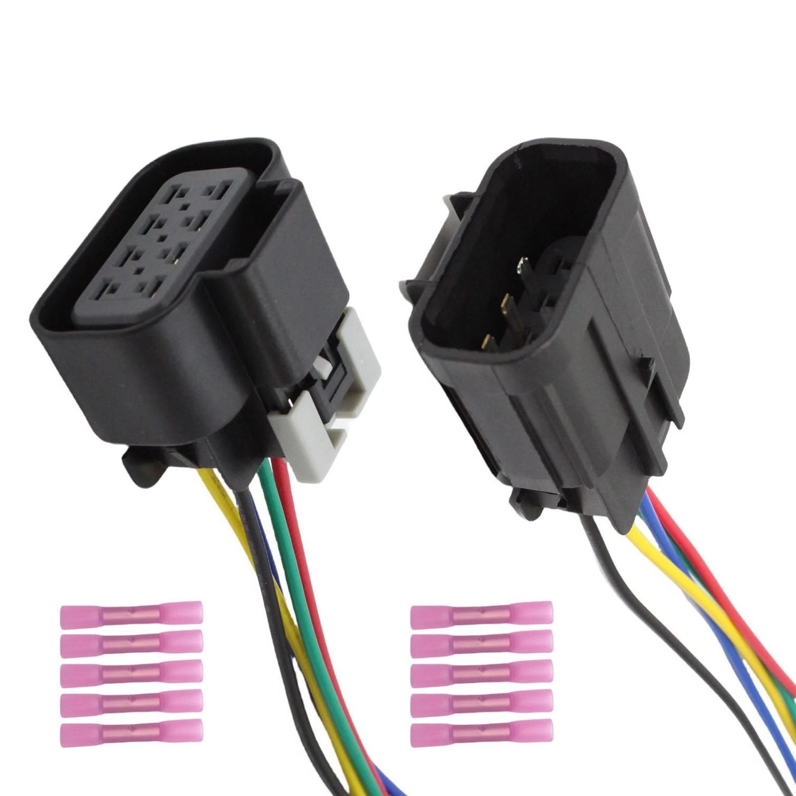 1PCS New Male & Female Headlight Connector Plug Harness Pigtail For Chevy 14-16