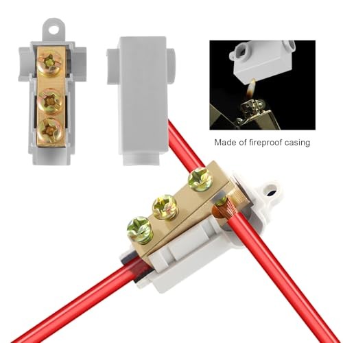 10Pcs 6 AWG Gauge T-Type Wire Connector Nut Kit, 80A Splicing 6awg 80A-T shape