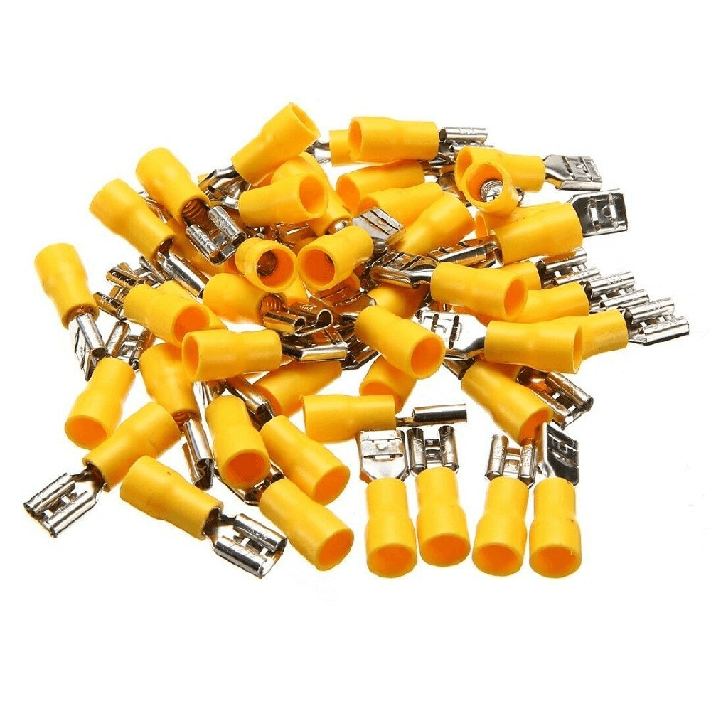 1/4″ Female Quick Disconnect Spade Terminals, 12-10AWG Insulated Crimp Connector