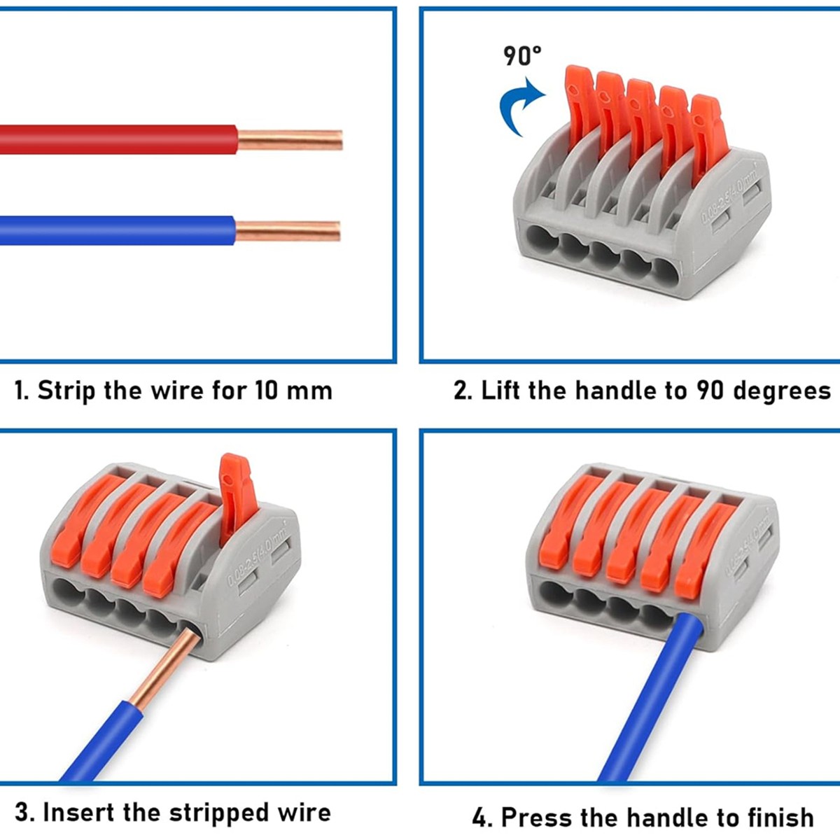 30/320X Lever Wire Nuts Assorted Kit 2/3/5 Port Compact Quick Splicing Connector
